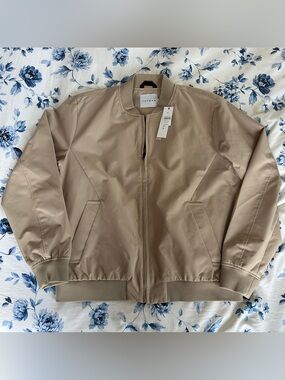 Topman Neutral Beige Bomber Jacket Size XL